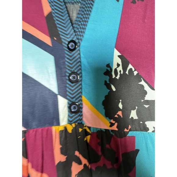 Anthropologie Gillian Abstract Shirtdress x Maeve Size Medium $150 - Picture 4 of 11